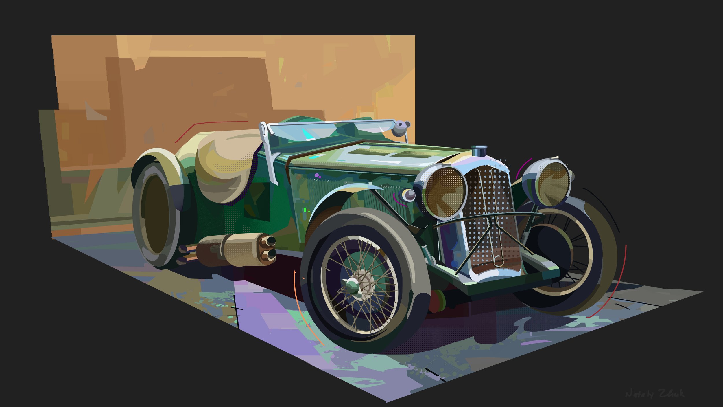 spiderverse style car Nataly Zhuk.jpg