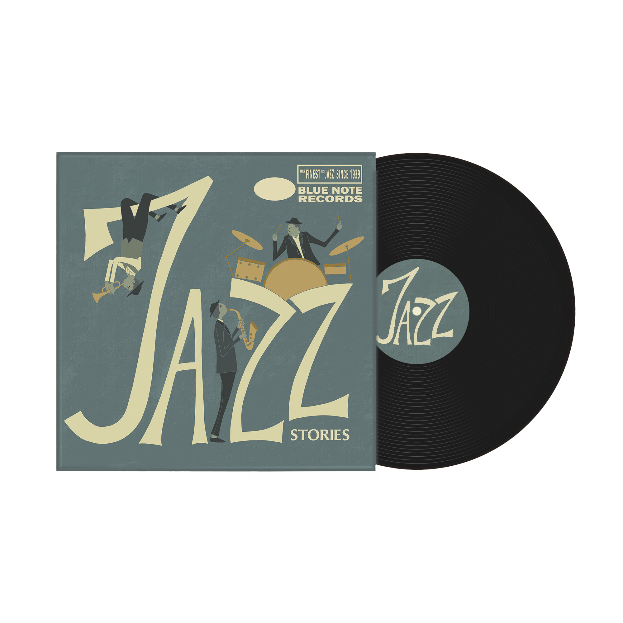 Jazz Stories Album Cover Illustration