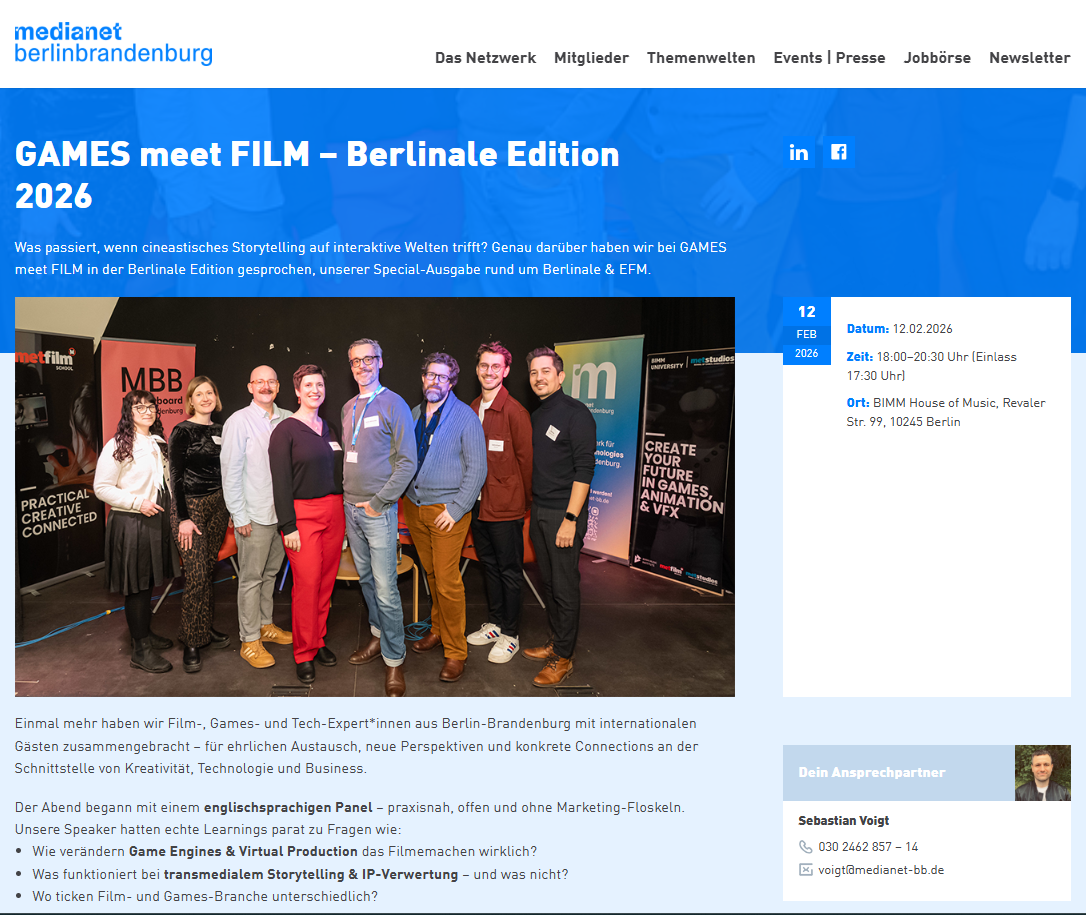 GAMES meet FILM – Berlinale Edition 2026