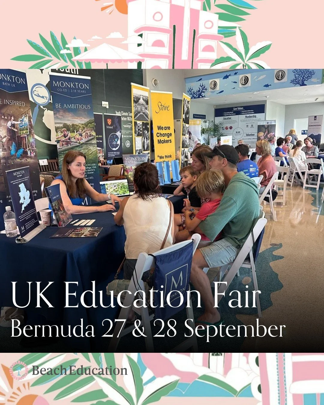 📣 Explore the Best of British Boarding at Our UK Education Fair! 🇬🇧✨

Join us in Bermuda on Saturday 27th &amp; Sunday 28th September to connect with top UK boarding schools, including Bede&rsquo;s, Monkton, Sherborne Girls, Badminton, and many mo