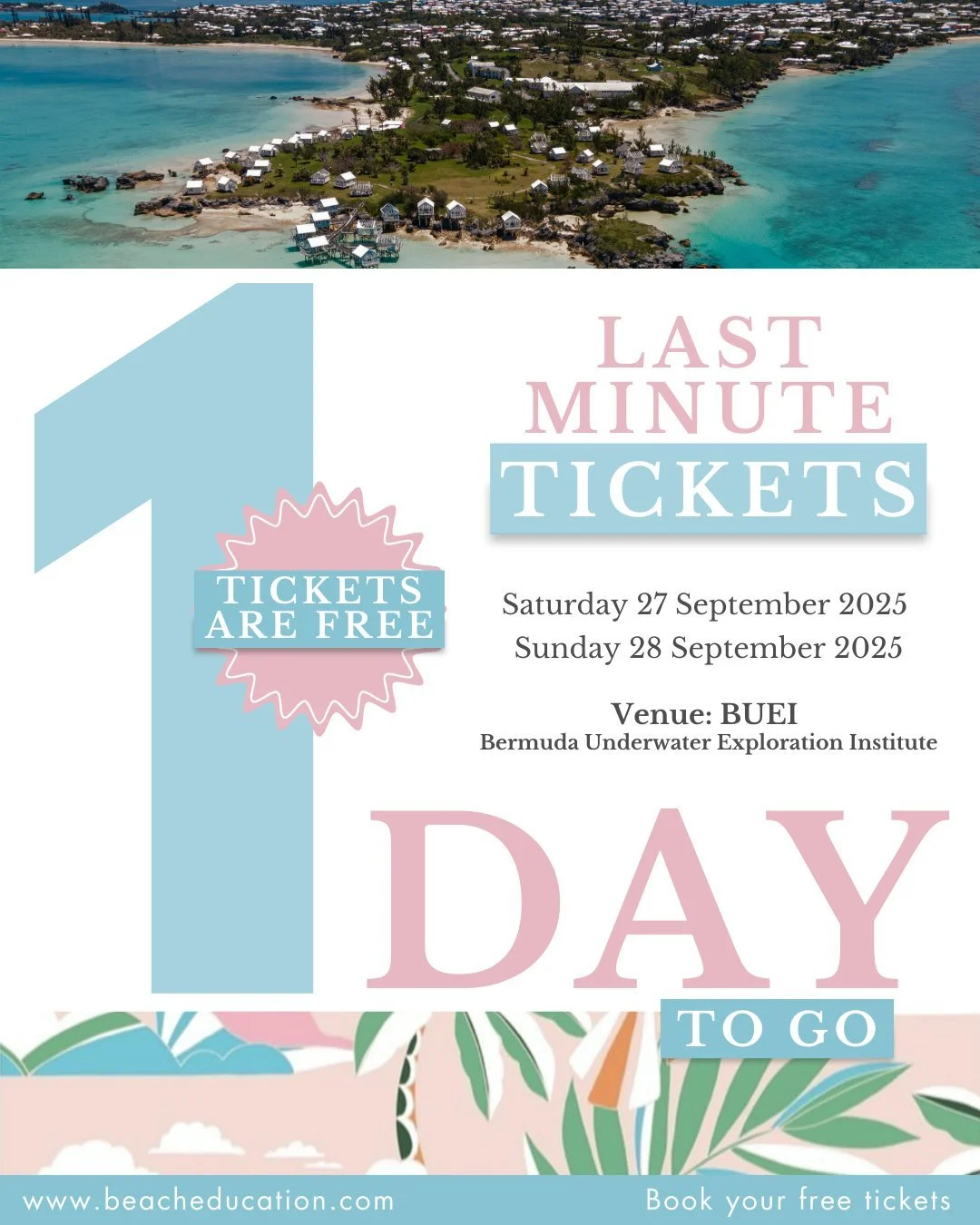 ⏰ 1 DAY TO GO! ⏰
The countdown is officially on! Join us TOMORROW at the UK Education Fair in Bermuda 🇬🇧🇧🇲

📍 Venue: BUEI (Bermuda Underwater Exploration Institute)
📅 Dates: Saturday 27 &amp; Sunday 28 September 2025
🕑 Time: 2&ndash;5pm
🎟️ La