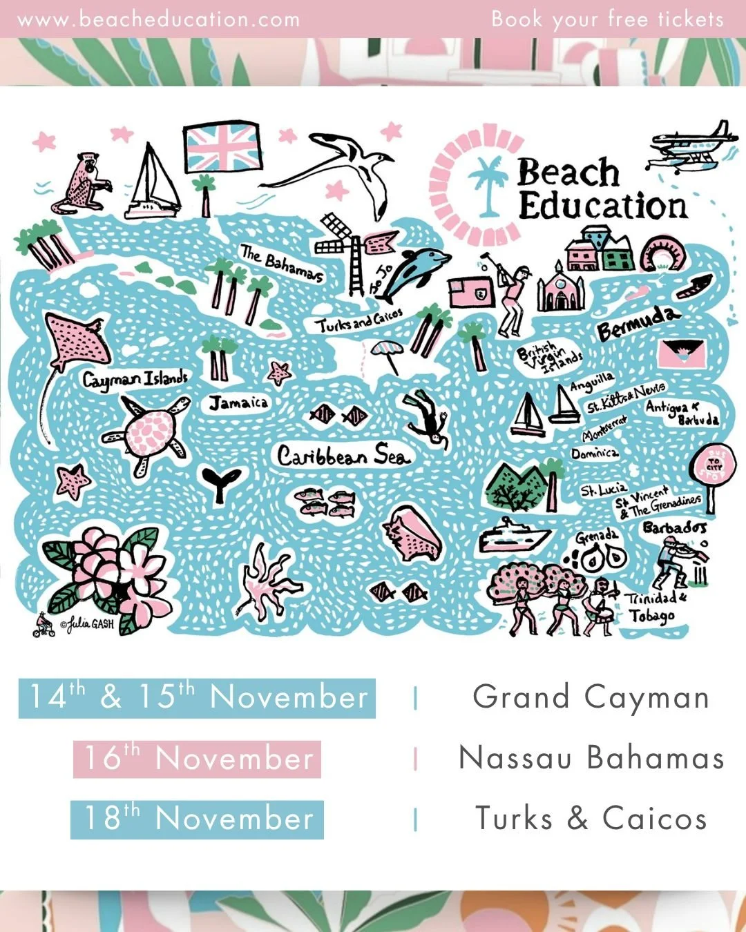 🌴✈️Join us at our upcoming Education Fairs in:

📍 Grand Cayman &ndash; 14th &amp; 15th November
📍 Nassau, The Bahamas &ndash; 16th November
📍 Turks &amp; Caicos &ndash; 18th November

Meet top boarding schools, chat with school reps, and explore 