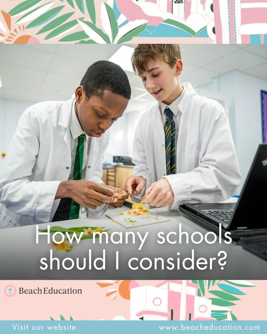 After your first conversation with us, you might be wondering how many schools to consider. We usually begin with a shortlist of around five, narrowing it down to three as we get to know your child and what suits them best 📚

It&rsquo;s not just abo