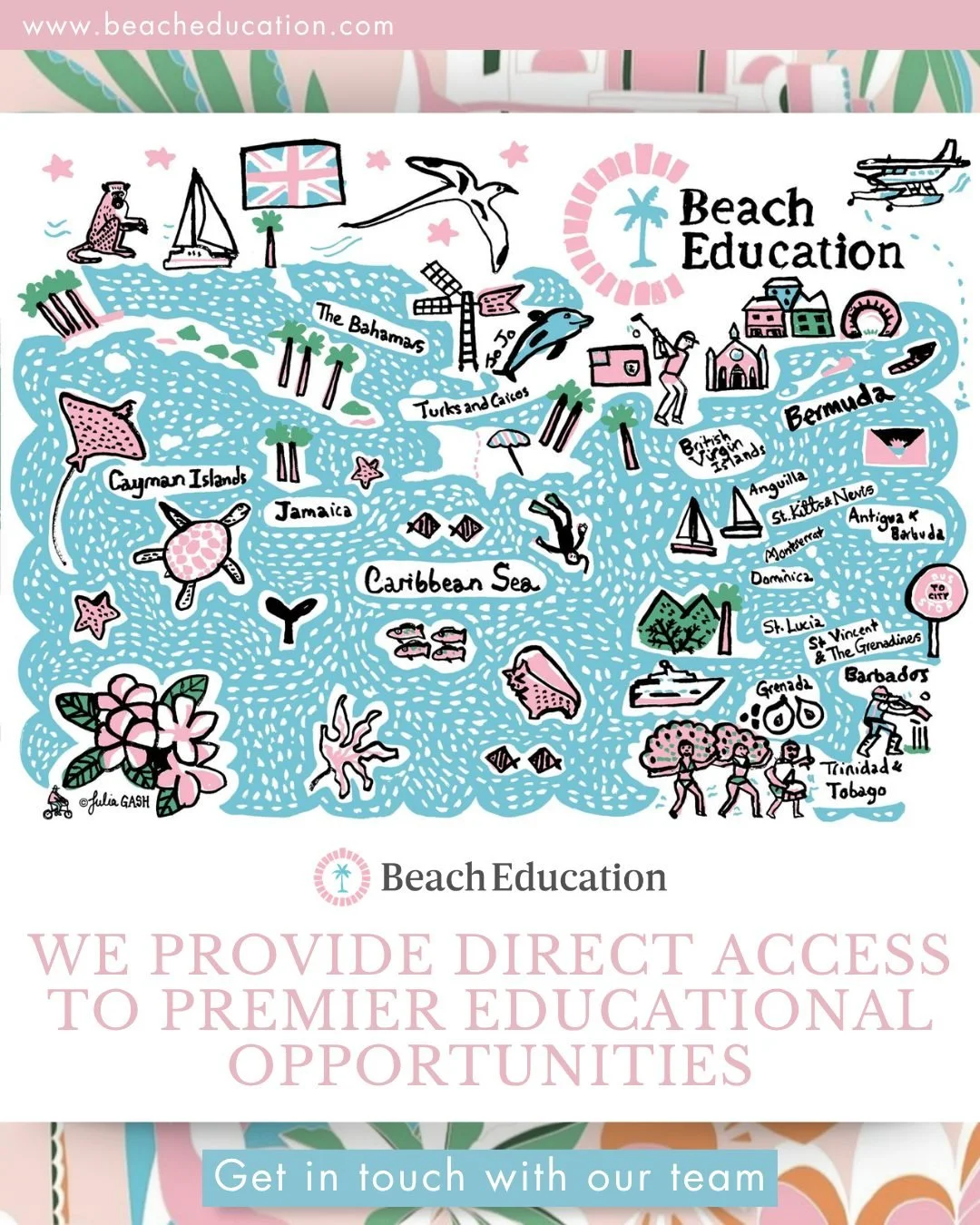 At Beach Education, we connect families across Bermuda, the Caribbean and even Europe and Canada with outstanding educational opportunities around the world 🌍✨

From leading UK boarding schools and summer programmes to university guidance and bespok