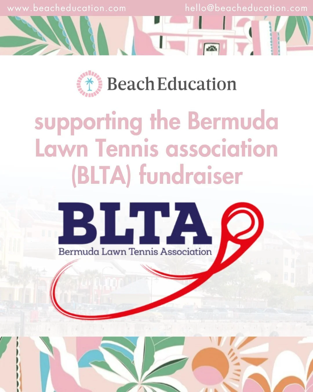 We&rsquo;re proud to have supported the Bermuda Lawn Tennis Association&rsquo;s fundraising event this past month 🎾🇧🇲

At Beach Education, we love supporting opportunities that help young people and local sport continue to thrive within the commun