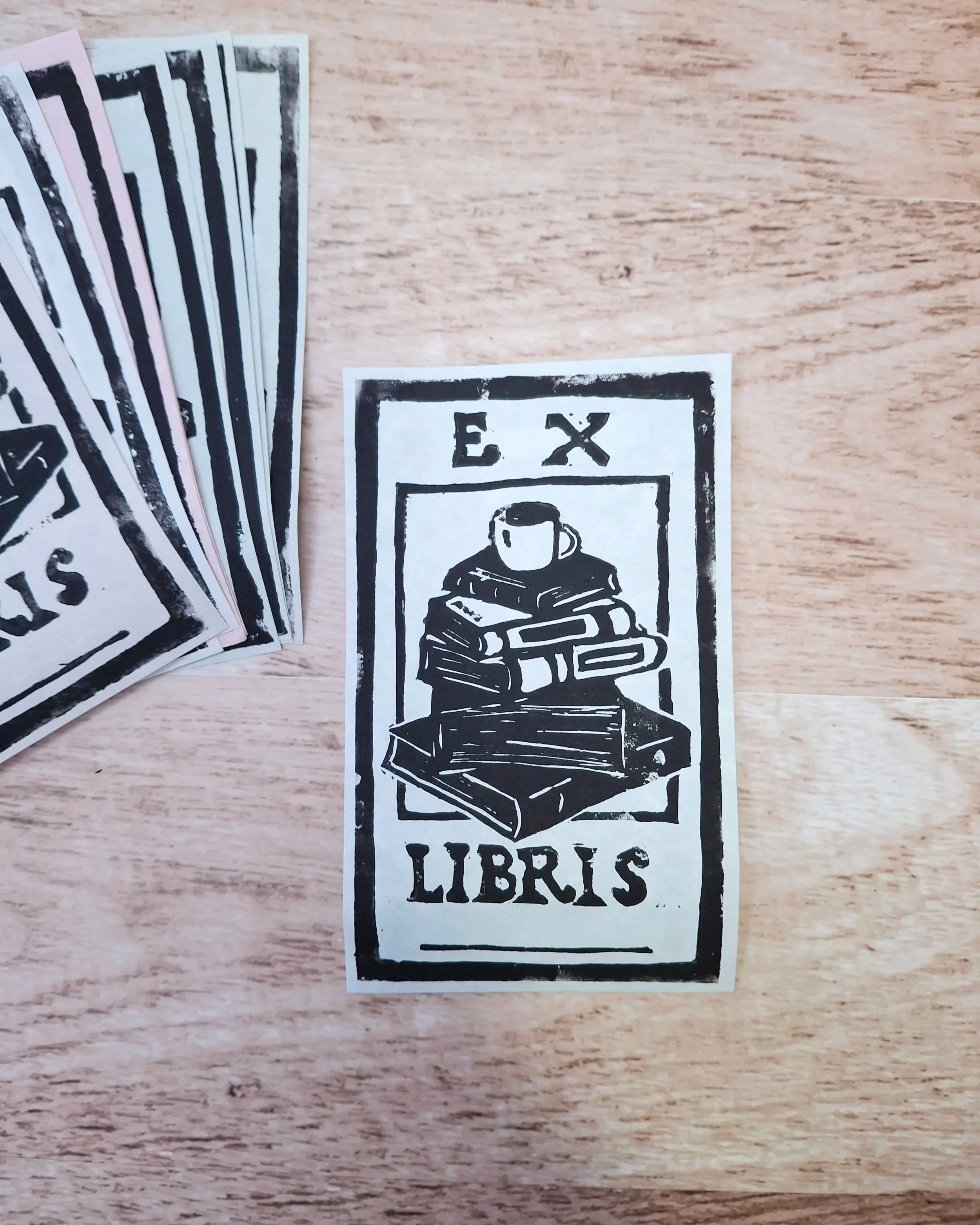 Linocut Bookplate