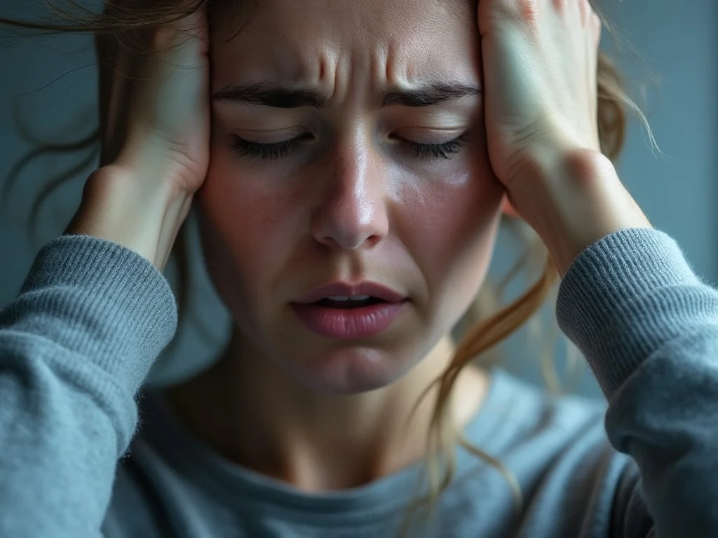 Woman experiencing a panic attack – specialized concierge mental health treatment for panic attacks and anxiety at Calderon Medicine Concierge Mental Health