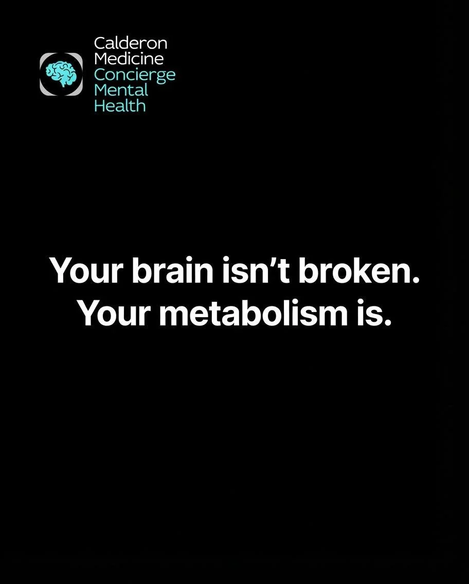 Your brain isn&rsquo;t broken.
Your metabolism is.

Most &ldquo;mental health&rdquo; care just keeps writing the same scripts while the real drivers &mdash; insulin resistance, chronic inflammation, mitochondrial failure, gut chaos &mdash; keep runni