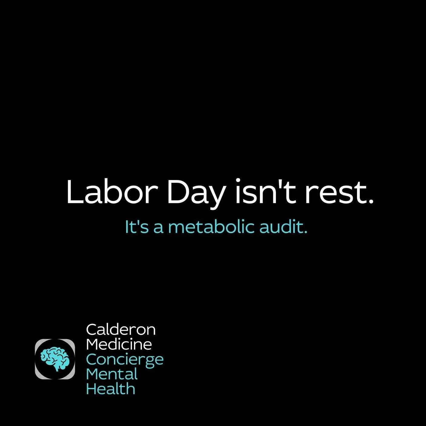 Labor Day is the one day America pretends rest is allowed.

Then Tuesday, most of you go right back to the same loop:
under-slept, over-caffeinated, insulin swinging, inflammation high, mood in the toilet &mdash; and you call it &ldquo;work ethic.&rd