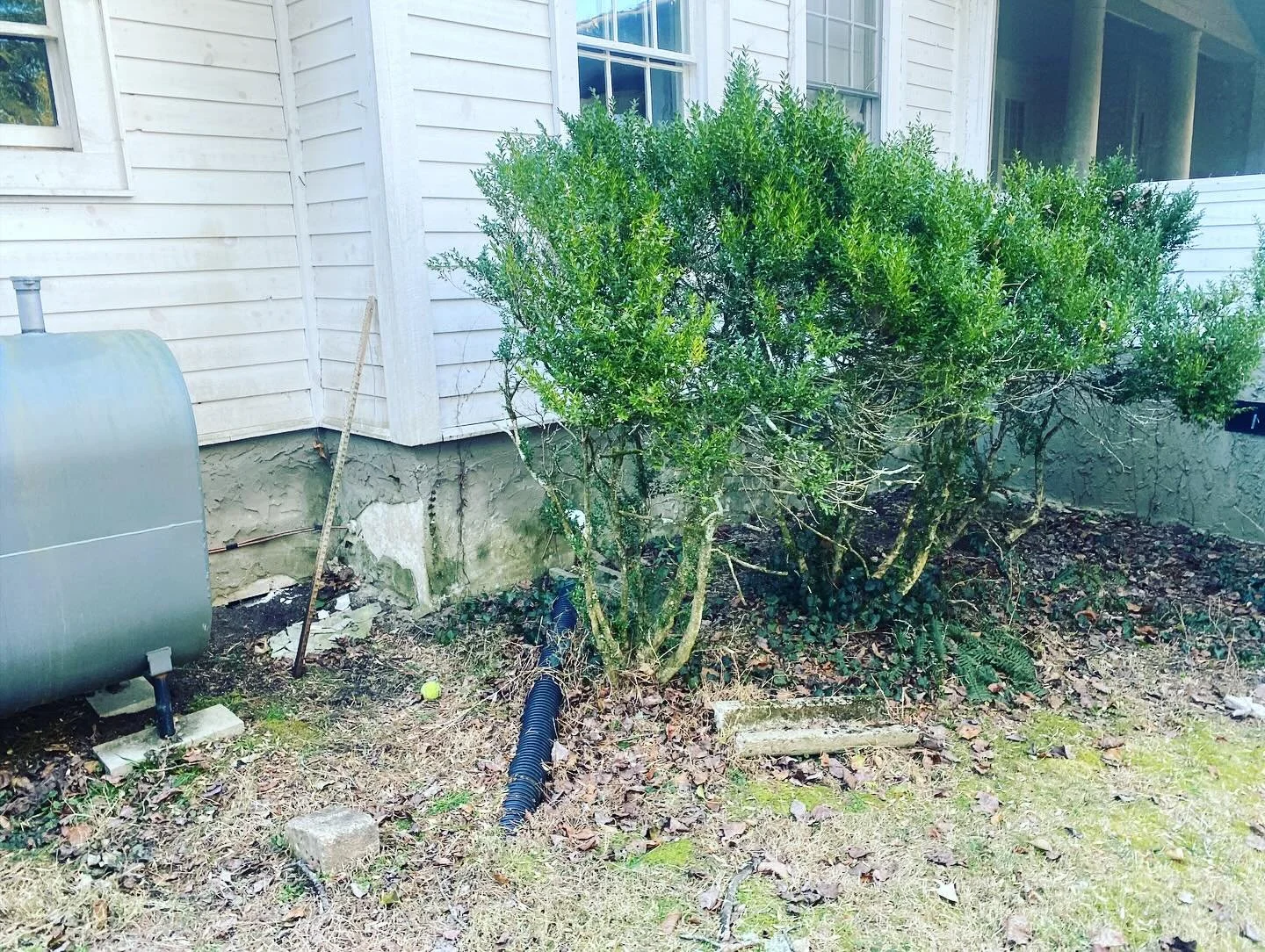 New foundation under an old house