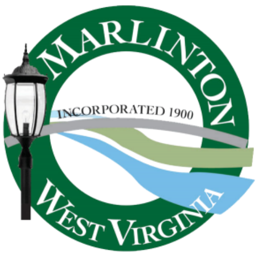 Seal of the City of Fairlington, West Virginia, featuring a lamp post and a mountain landscape.