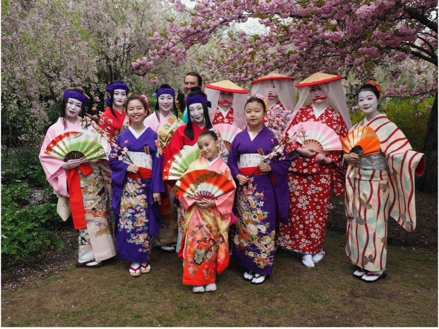 Sachiyo Ito and Company at the Sakura Matsuri Brooklyn Botanic Garden at the Herb Garden in 2023