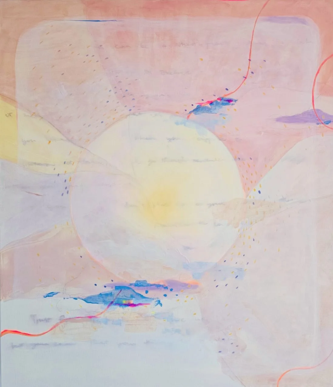 Love is the Bridge. Acrylic on canvas. 36 x 42 inches. 