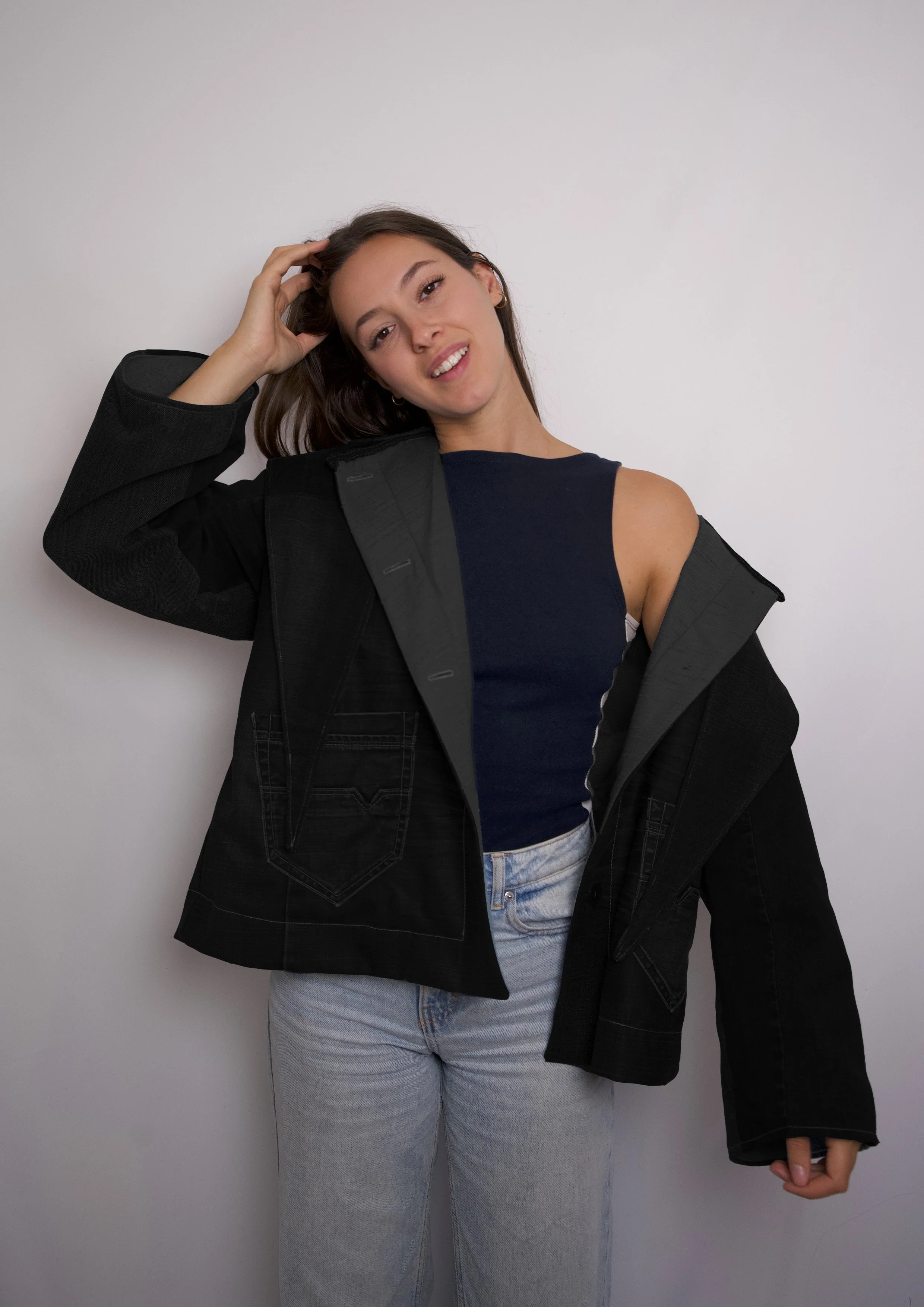 VESTE NOIRE UPCYCLÉE