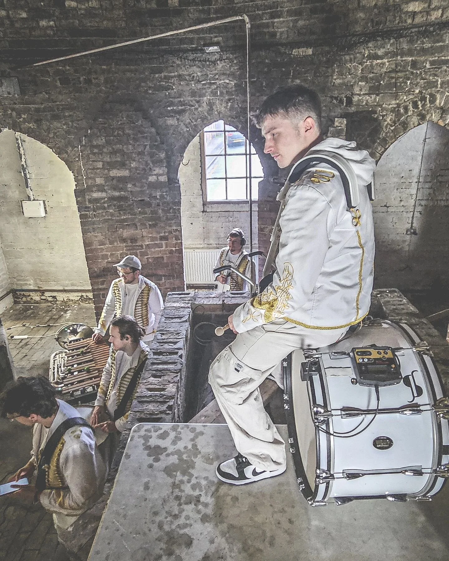 It's a KiLNE kinda day! Lovely team in a beautiful palace of clay #kilneband #itsakilnekindaday #remopercussion #staggcymbals