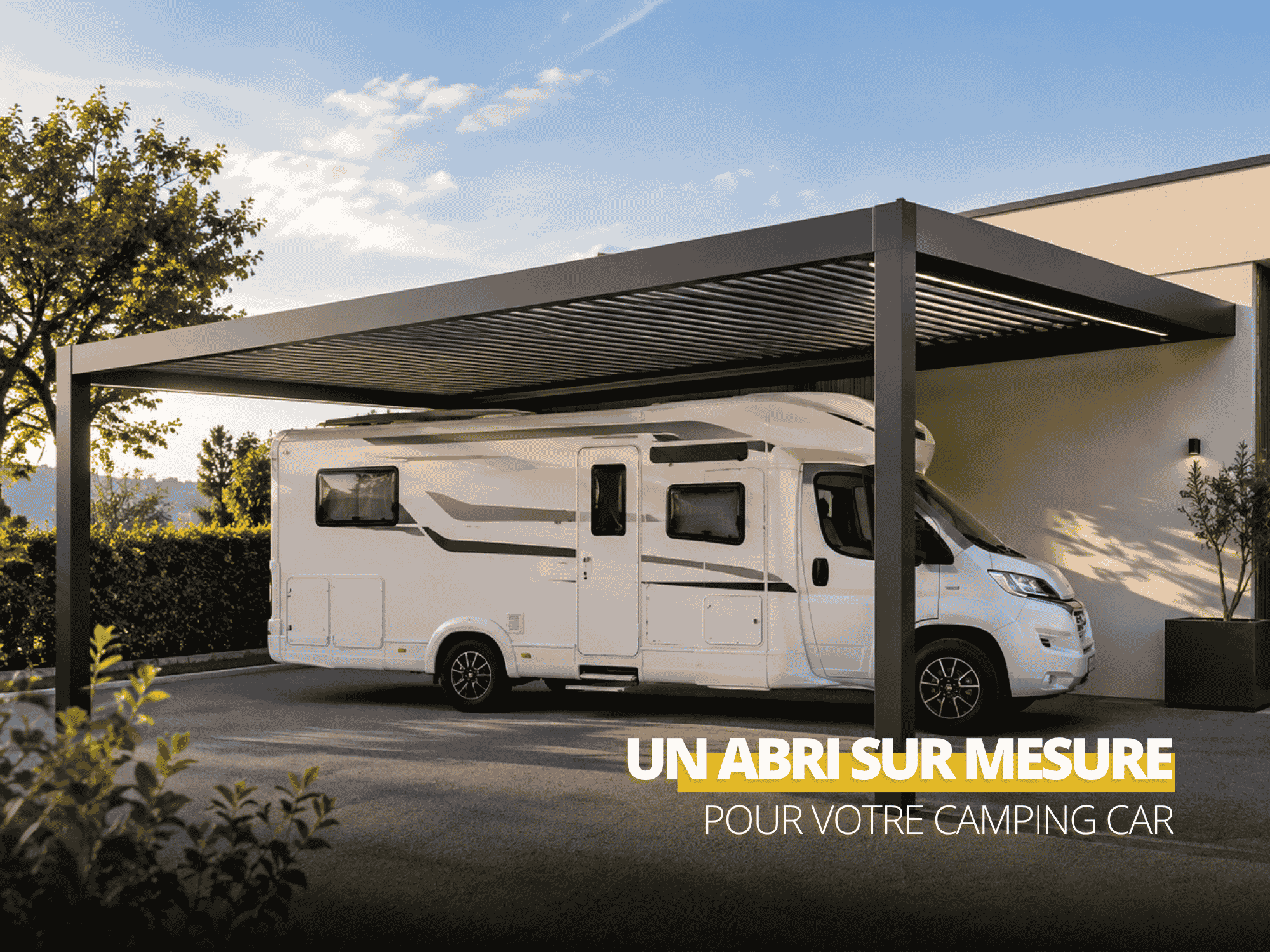 Carport aluminium sur mesure : une solution adaptée pour votre camping-car