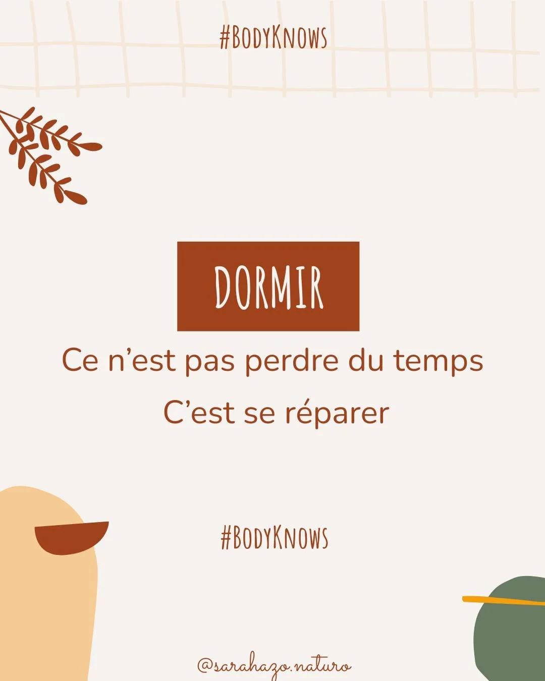 Dormir n&rsquo;est pas une perte de temps.
C&rsquo;est le moment o&ugrave; ton corps se r&eacute;pare, se r&eacute;g&eacute;n&egrave;re et se nettoie.

Le sommeil, c&rsquo;est :
🟣 une qualit&eacute;
🟣 une quantit&eacute;
🟣 une r&eacute;gularit&eac