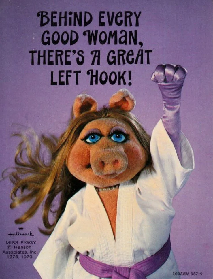 Love Miss Piggy and I certainly wouldn&rsquo;t mind having a great left hook but I think a great sense of humour comes in handy much more frequently! ☮️ 

Happy New Year to all! 😊xxx

2026 here we go 💪🏼