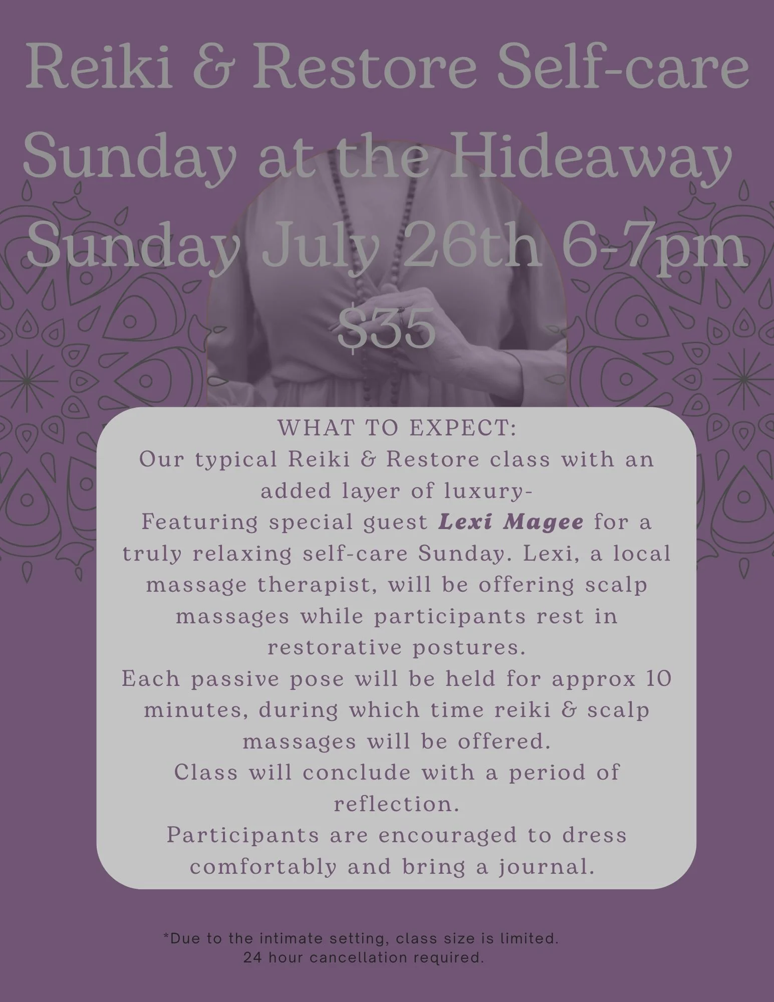 Our first class was such a luxurious evening we had to bring it back.  Don't miss out, space is limited.  Click image to book!