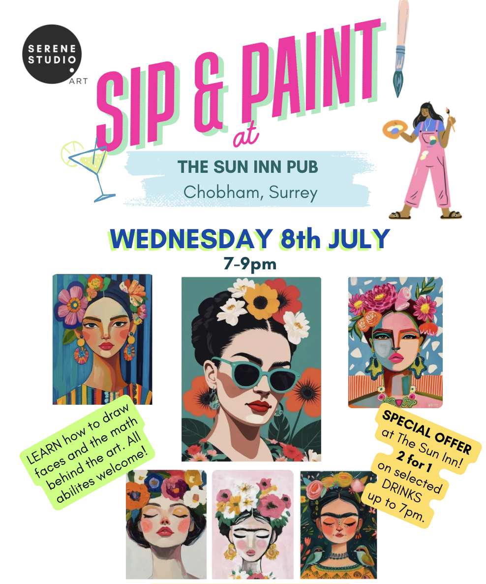 Sip & Paint - Wednesday 8th July - Frida's Face