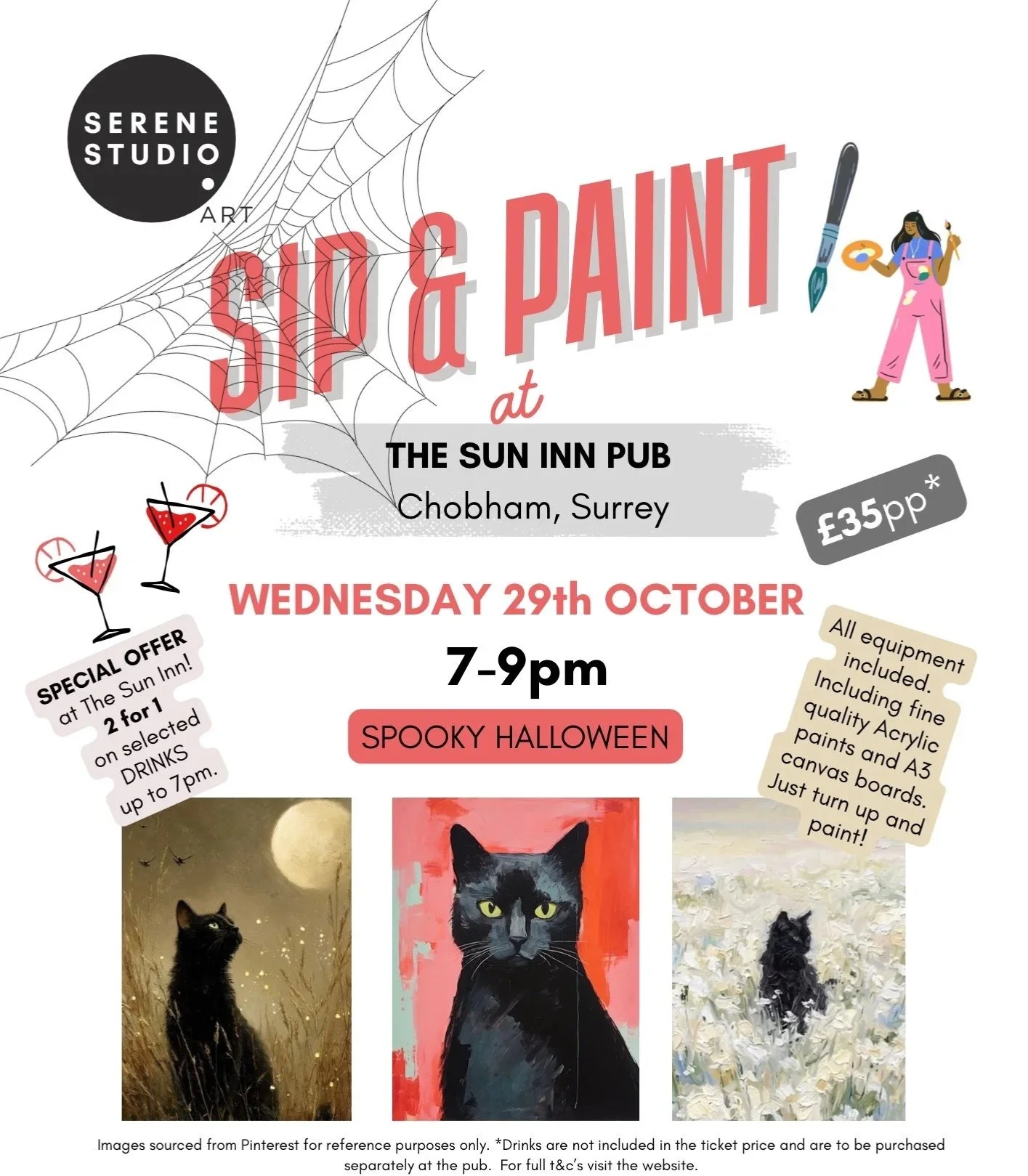 Sip & Paint - Wednesday 29th October    - Halloween