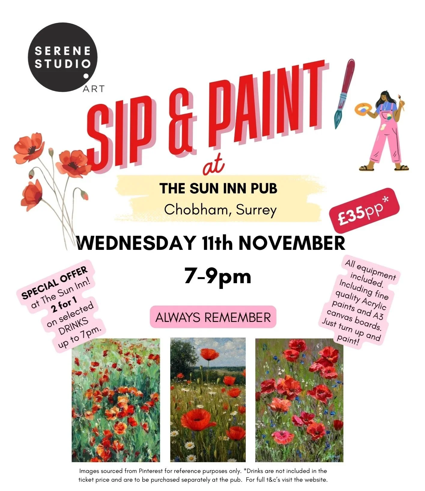 Sip & Paint - Wednesday 11th October - Remember