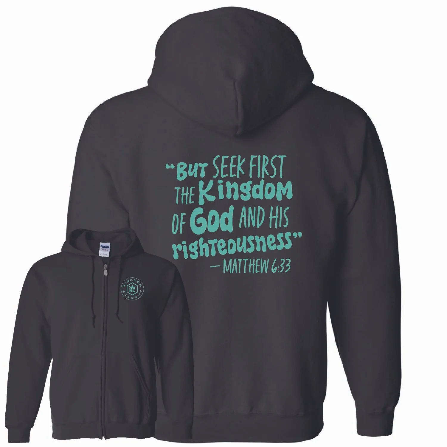 Kingdom Academy Full-Zip Matthew 6:33 Hoodie