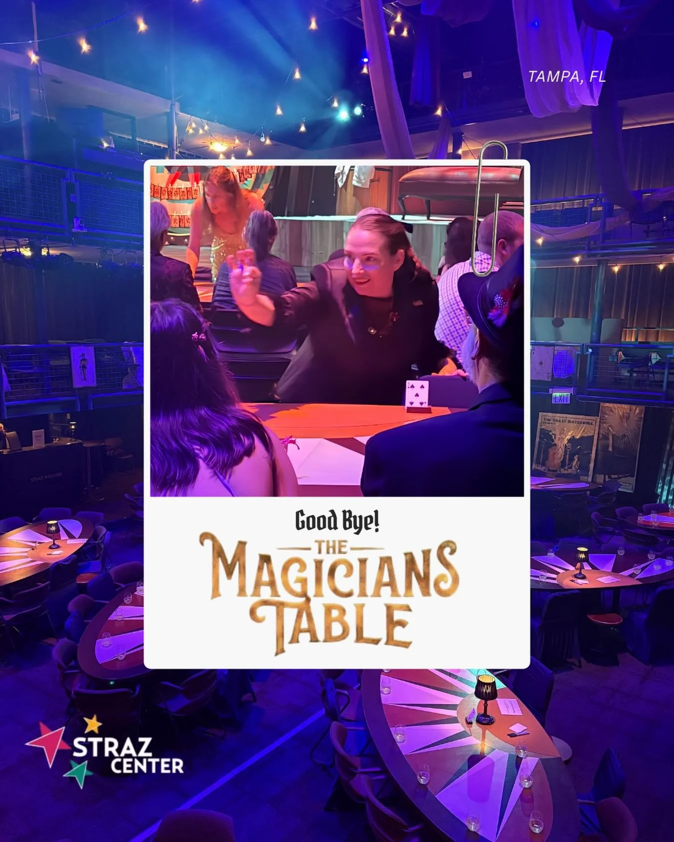 Saying goodbye to The Magicians Table as the show packs up and heads to its next city.

It was an absolute delight working alongside such a talented ensemble of magicians, each bringing their own voice, style, and impossible moments to the theater. S