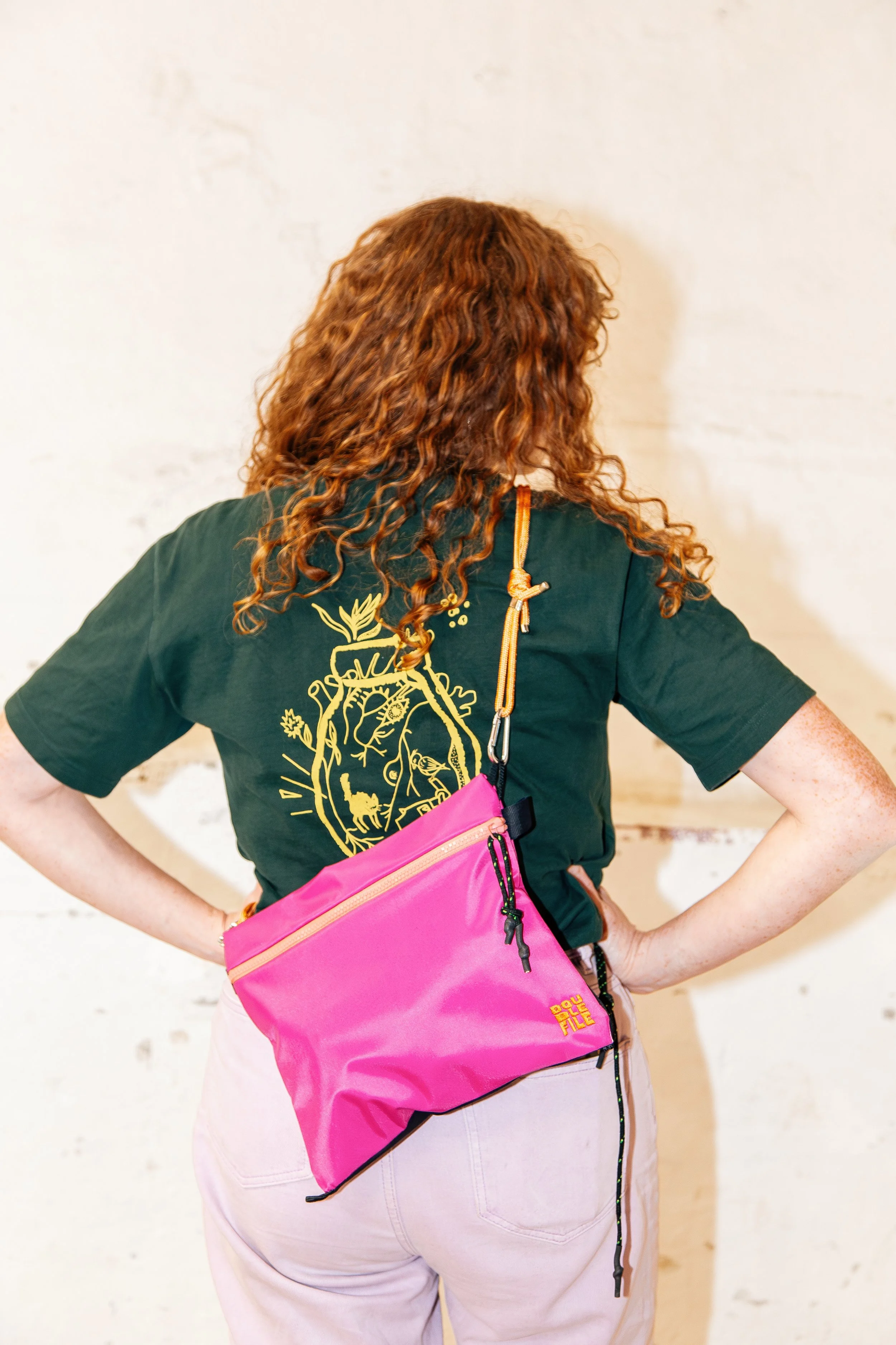 Pochette bandoulière framboise - MAXIMUMU