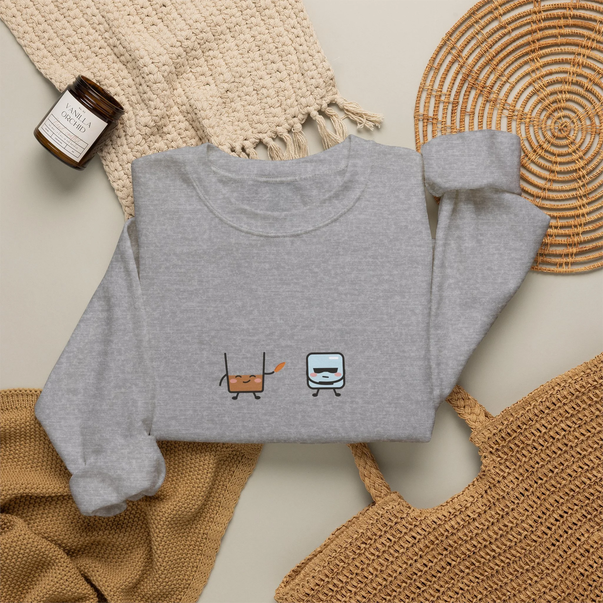 hold my garnish. crewneck sweatshirt in Sport Grey, detail view