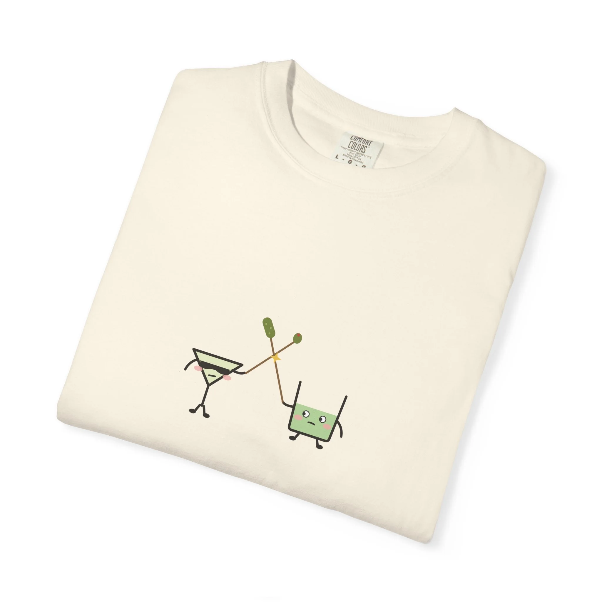 extra brine. extra violence. Comfort Colors tee in Ivory, detail view