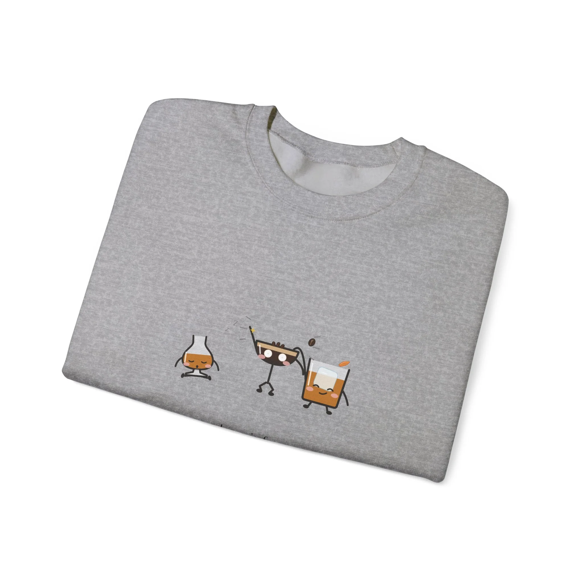 After Hours crewneck sweatshirt in Sport Grey, collar label view