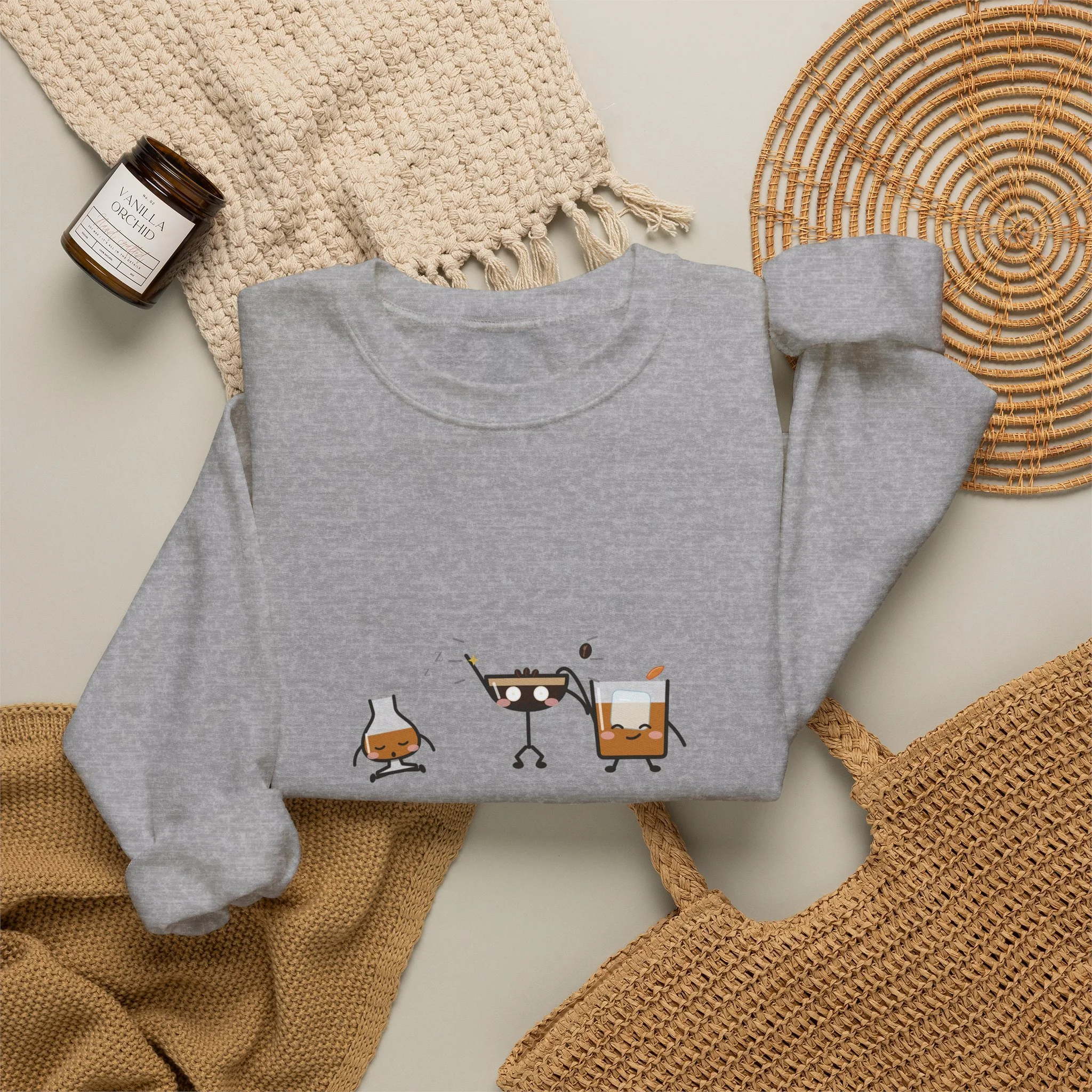 After Hours crewneck sweatshirt in Sport Grey, detail view