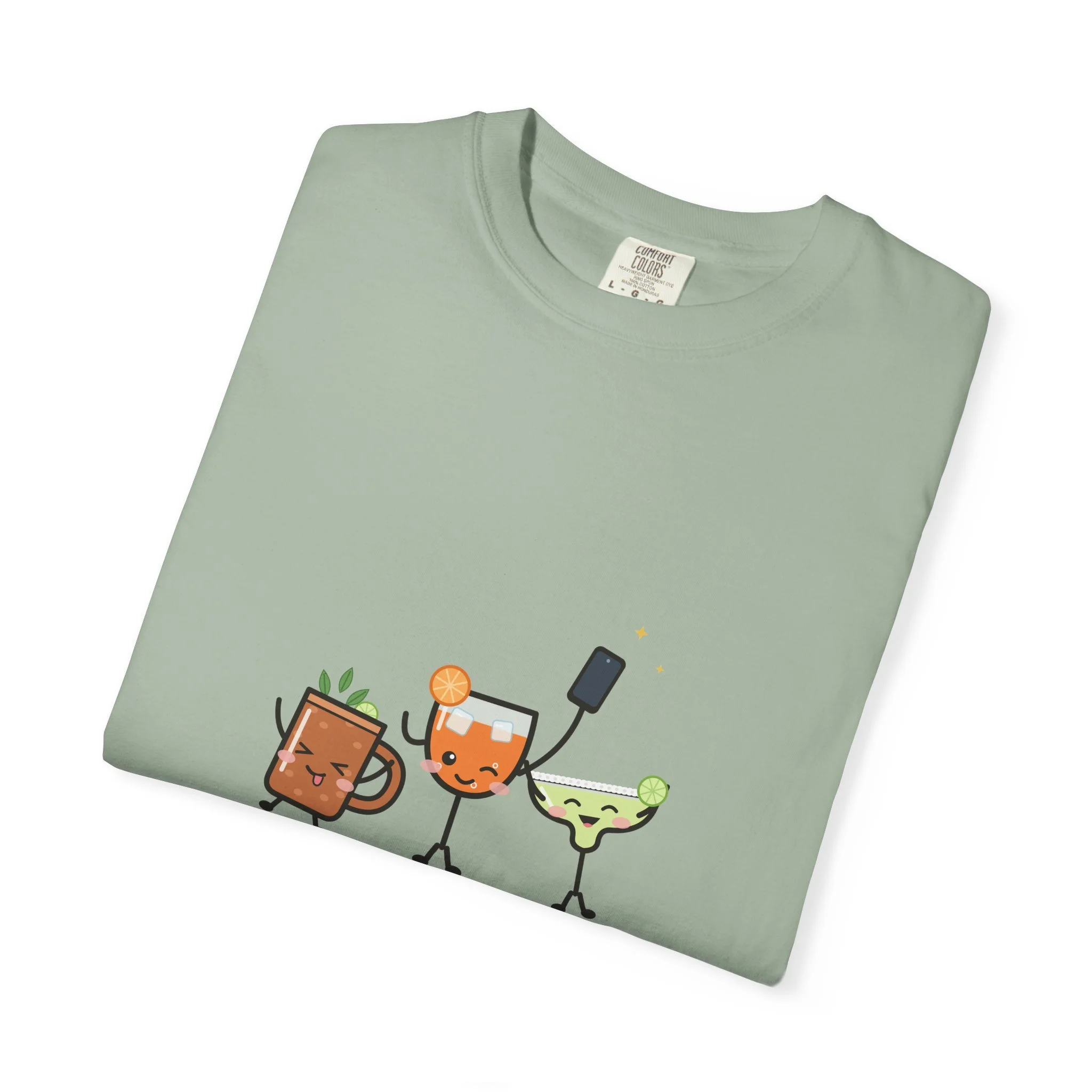 The Photo Round tee in Bay, detail view