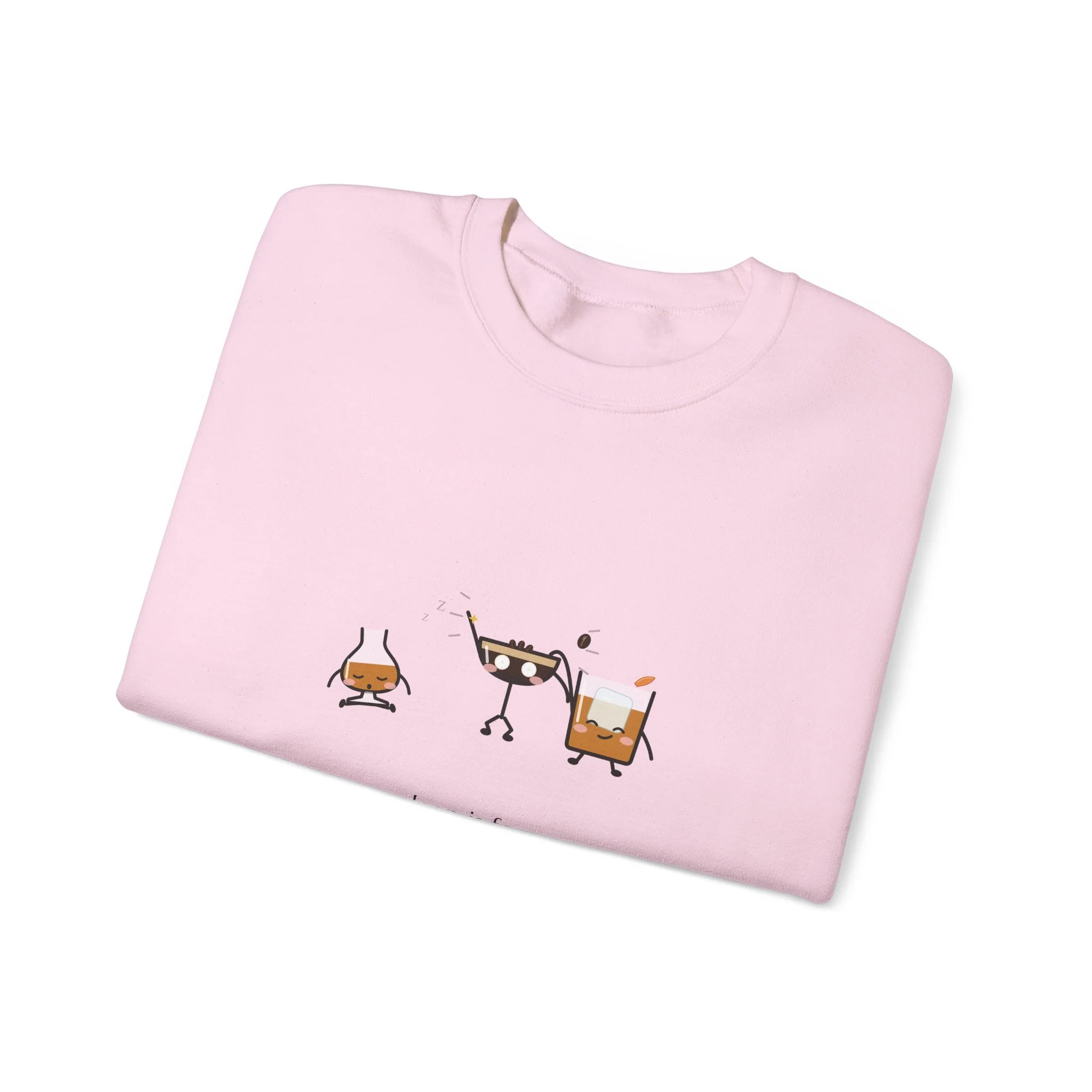 After Hours crewneck sweatshirt in Light Pink, collar label view