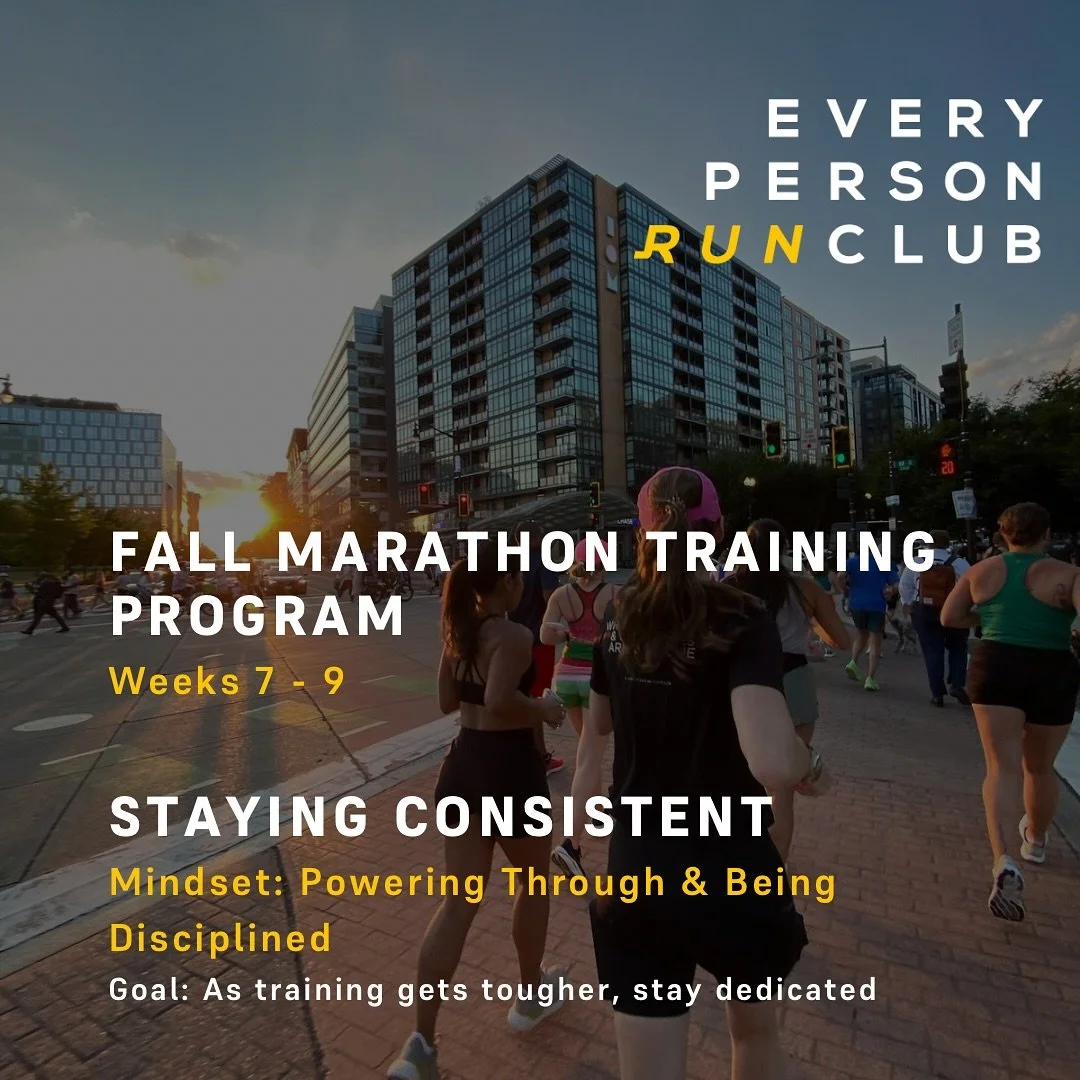 How are we feeling marathoners? 

These next few weeks we are focusing on consistency and discipline. 

Training is tough, but so are you!