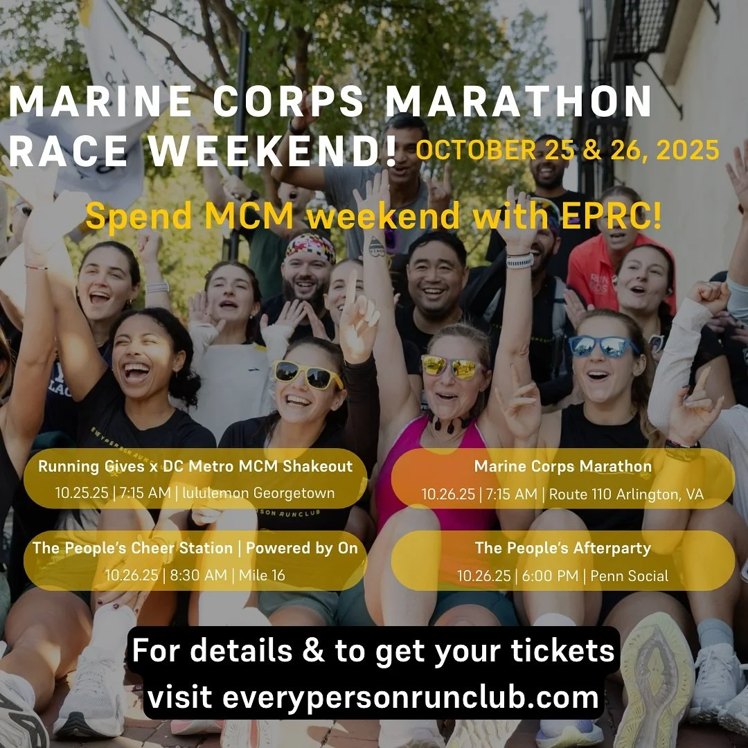 Mark your calendars! It&rsquo;s almost race day and we&rsquo;ve got a weekend packed with excitement 🎉 You don&rsquo;t want to miss a moment! Check out our website everypersonrunclub.com or visit the link in our bio for more details and to secure yo