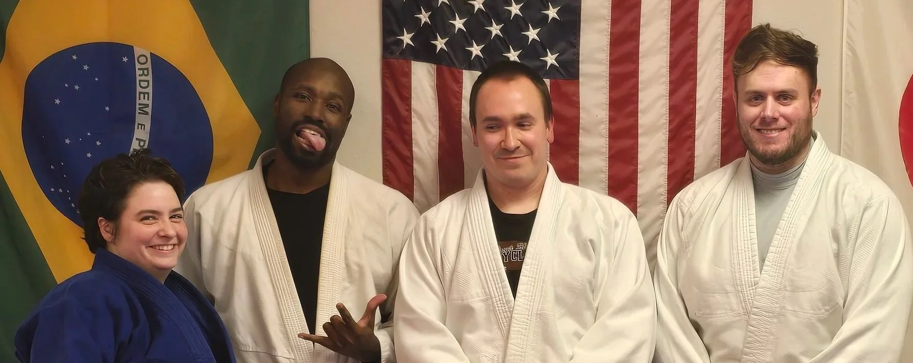 Four New Yellow Belts Following First Fundamentals Class Promotion