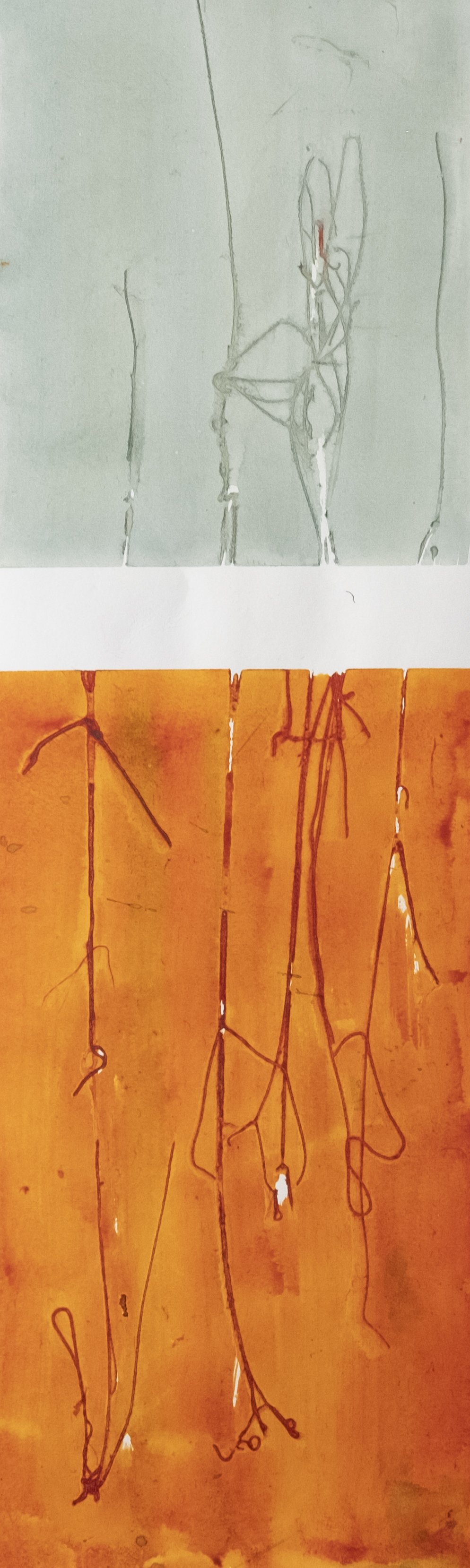 Neither Here nor There, 2025  
75cm x 22.5cm 
Ink on paper 
£220, framed 
