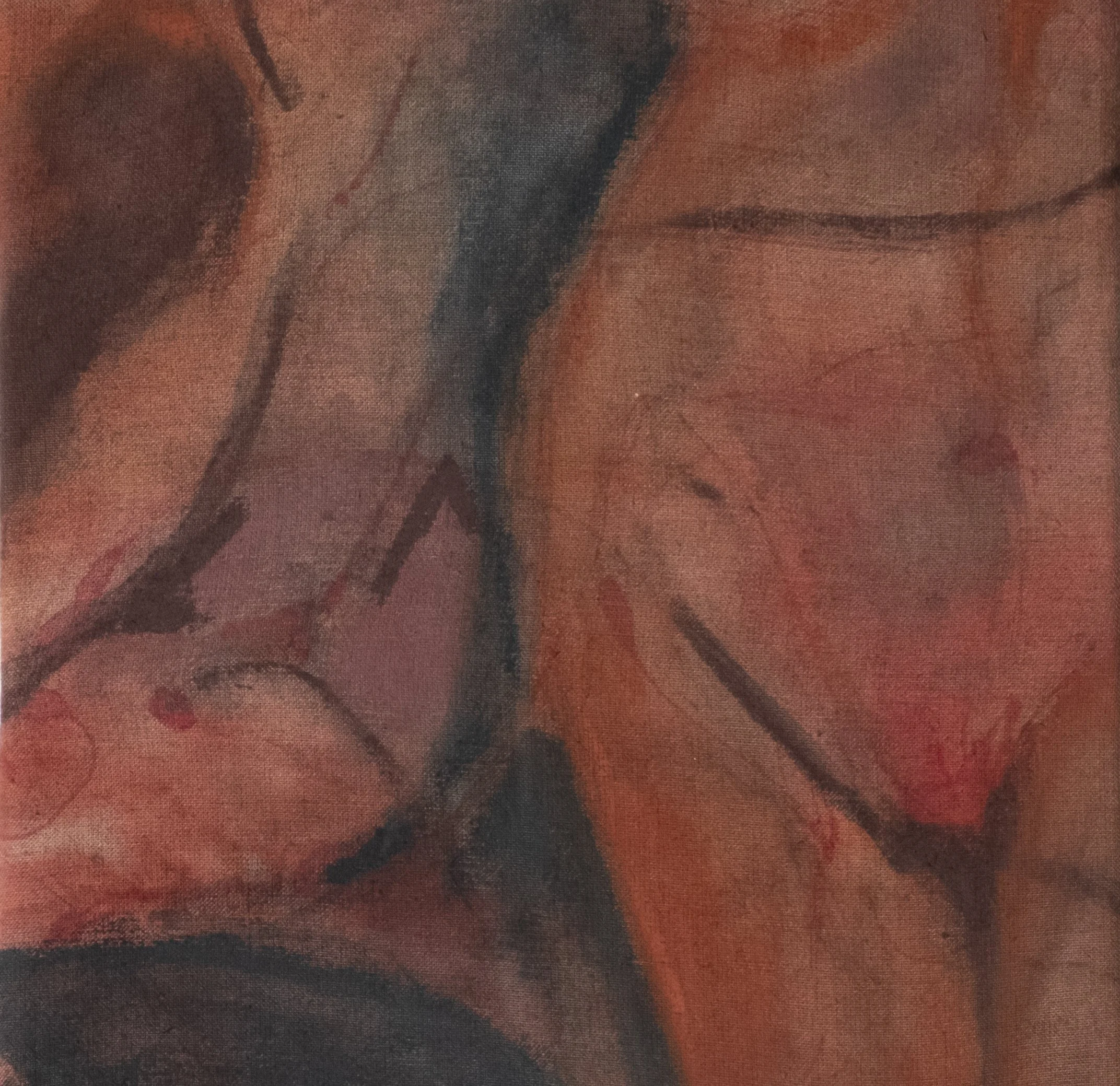 Tender souls, 2025  
30 x 30cm   
Ink and oil pastel on linen  
£150, stretched  
