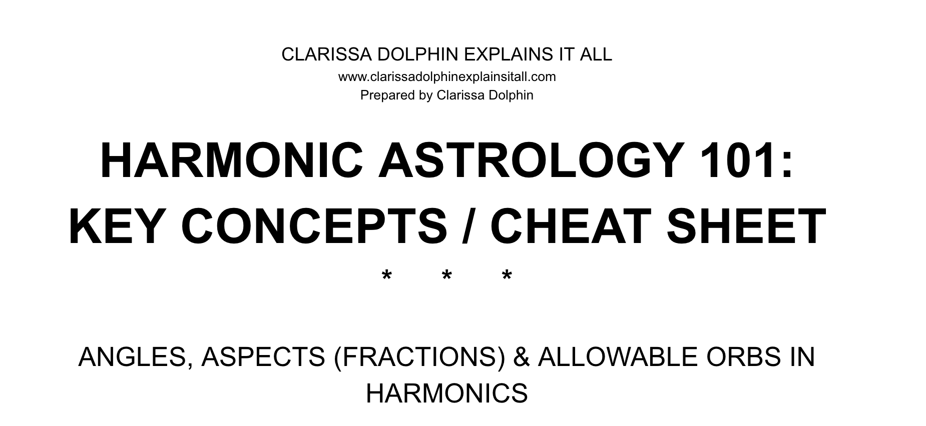 harmonic astrology