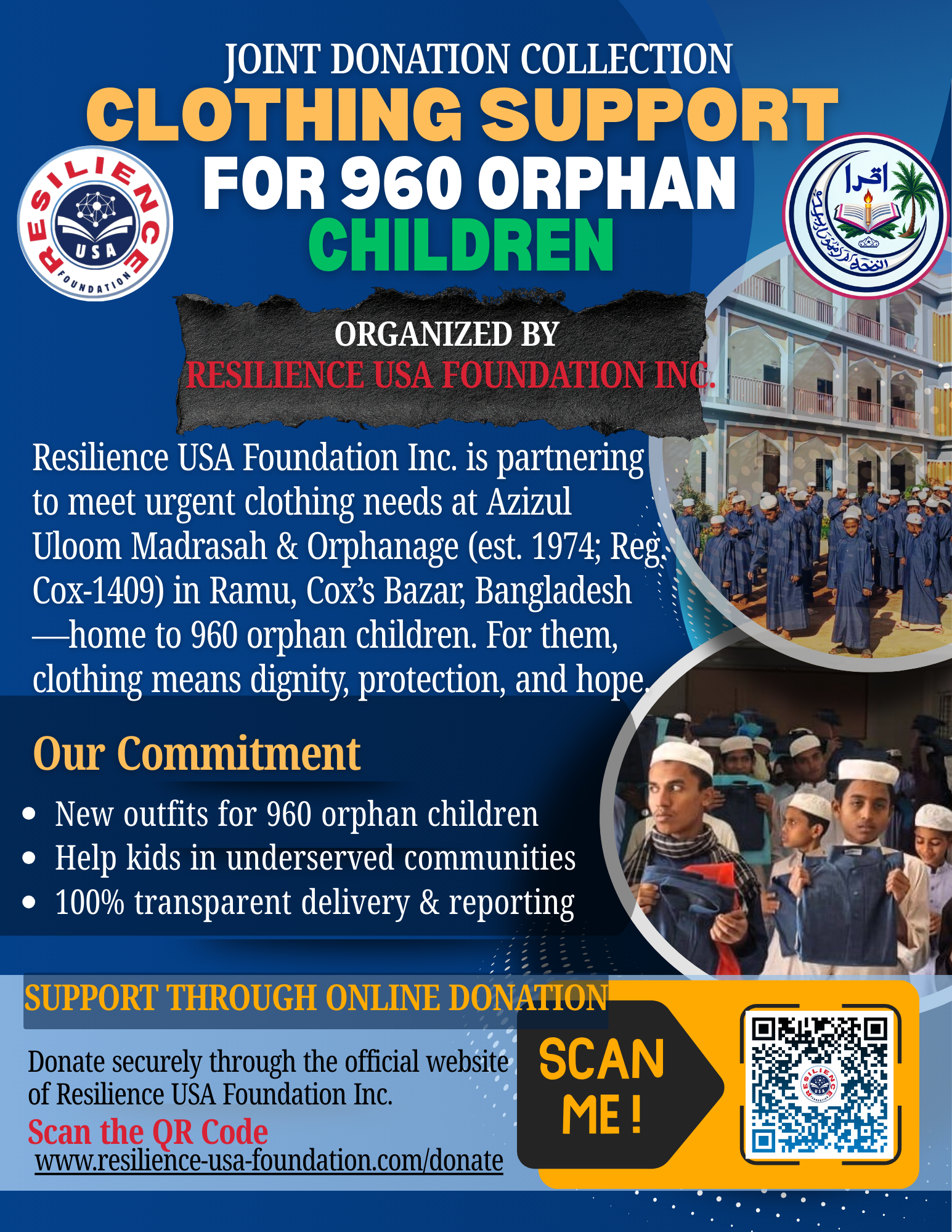 👕 Joint Donation Collection — Clothing Support for Orphan Children