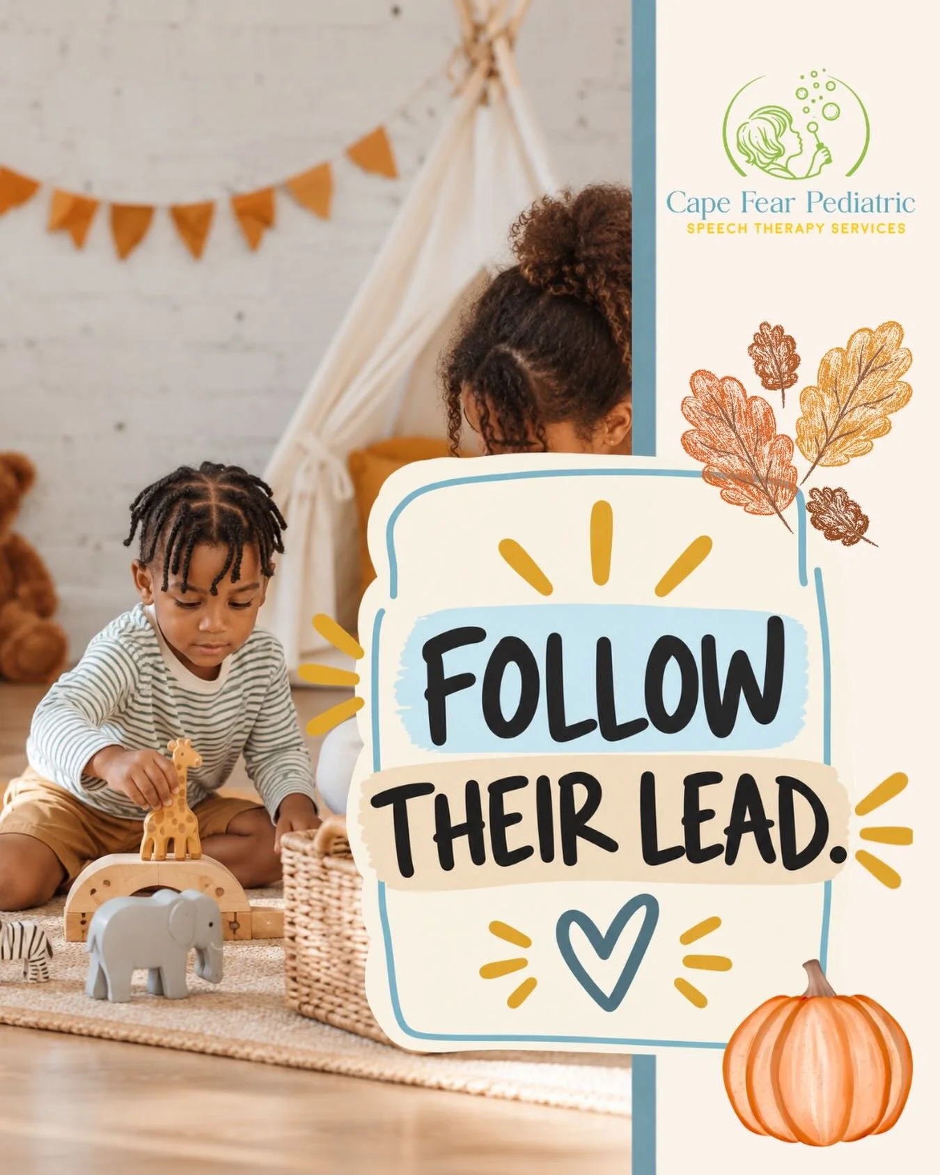 Around here, we like to let kids lead the way. 🤎🍂

See what they&rsquo;re into, get down on the floor, and join them. So many opportunities for language and communication happen naturally when we&rsquo;re playing with something they already enjoy.
