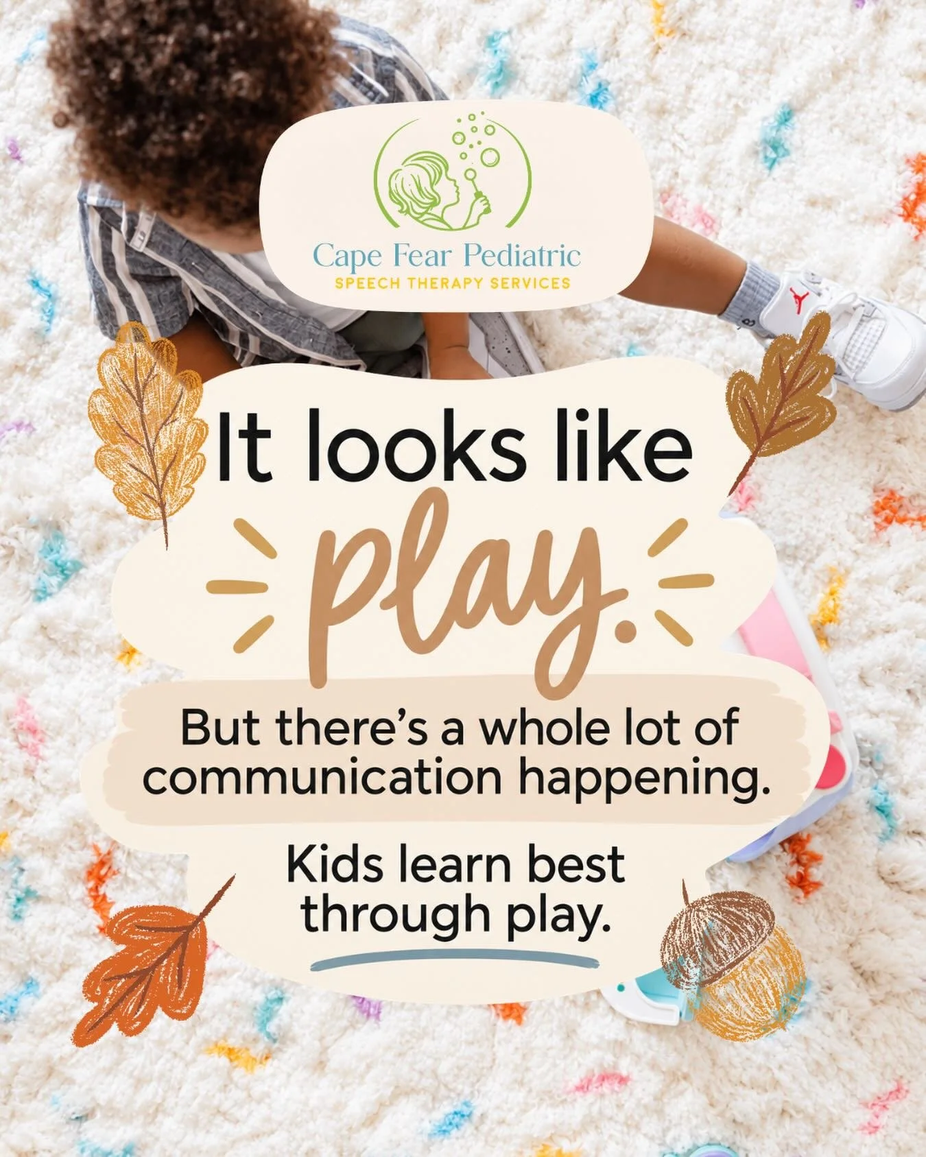 Sometimes it looks like we&rsquo;re &ldquo;just playing&rdquo;&hellip; but there&rsquo;s so much more happening. 🤎🍂

Through play, we&rsquo;re building language, practicing new sounds, following directions, taking turns, learning new words, and fin