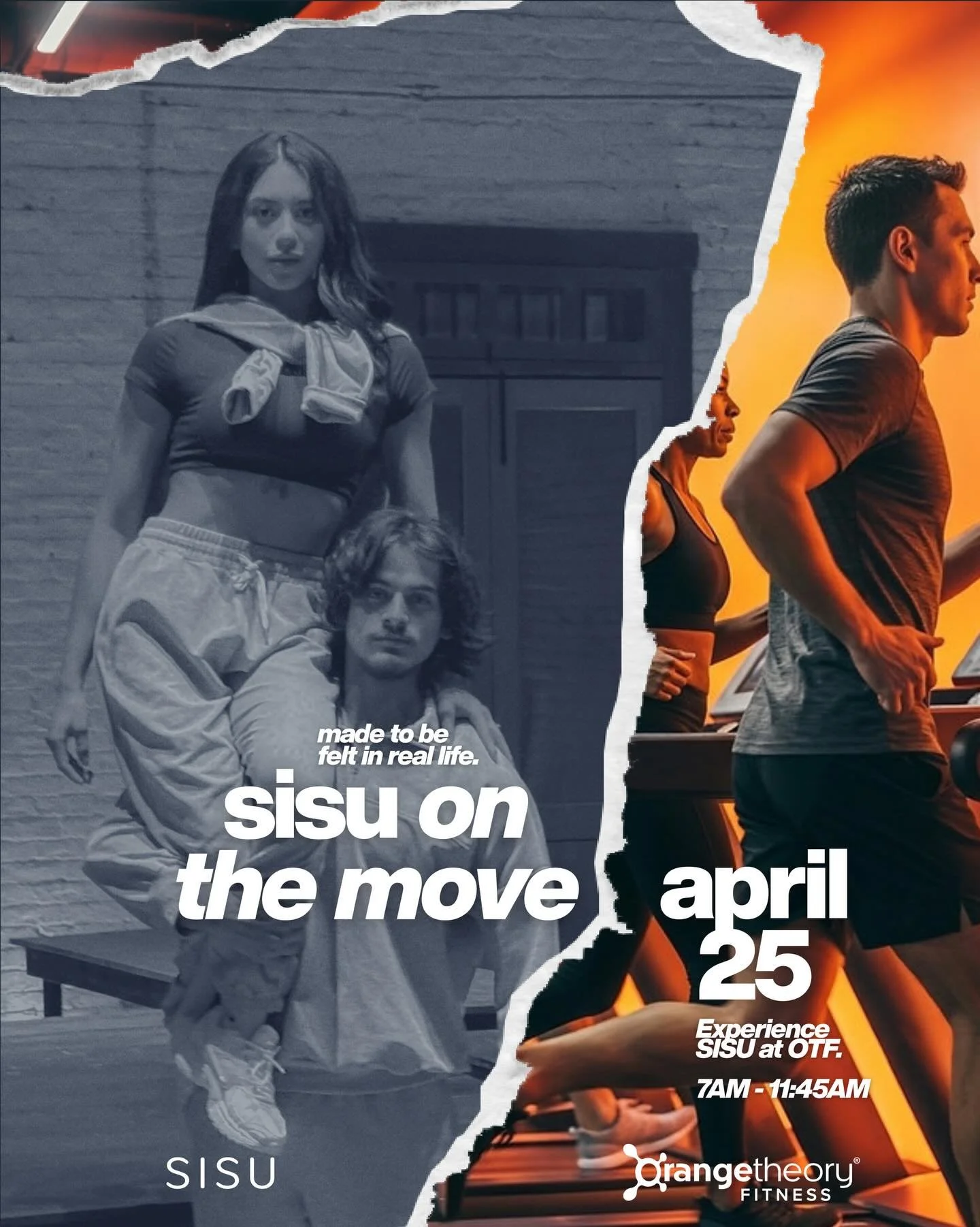 Upper Valley!! Experience SISU in real life.

Open to the public.
OTF members, come through before or after class.
5800 N 10th St #110
McAllen, TX 78504

April 25 | 7:00 AM &ndash; 11:45 AM
SISU at Orangetheory Fitness.