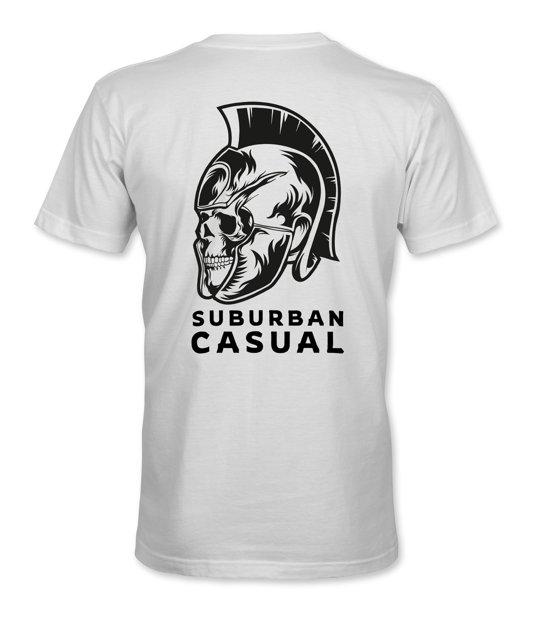 SC Spartan Skull White Tee Back with Black Graphic.jpg