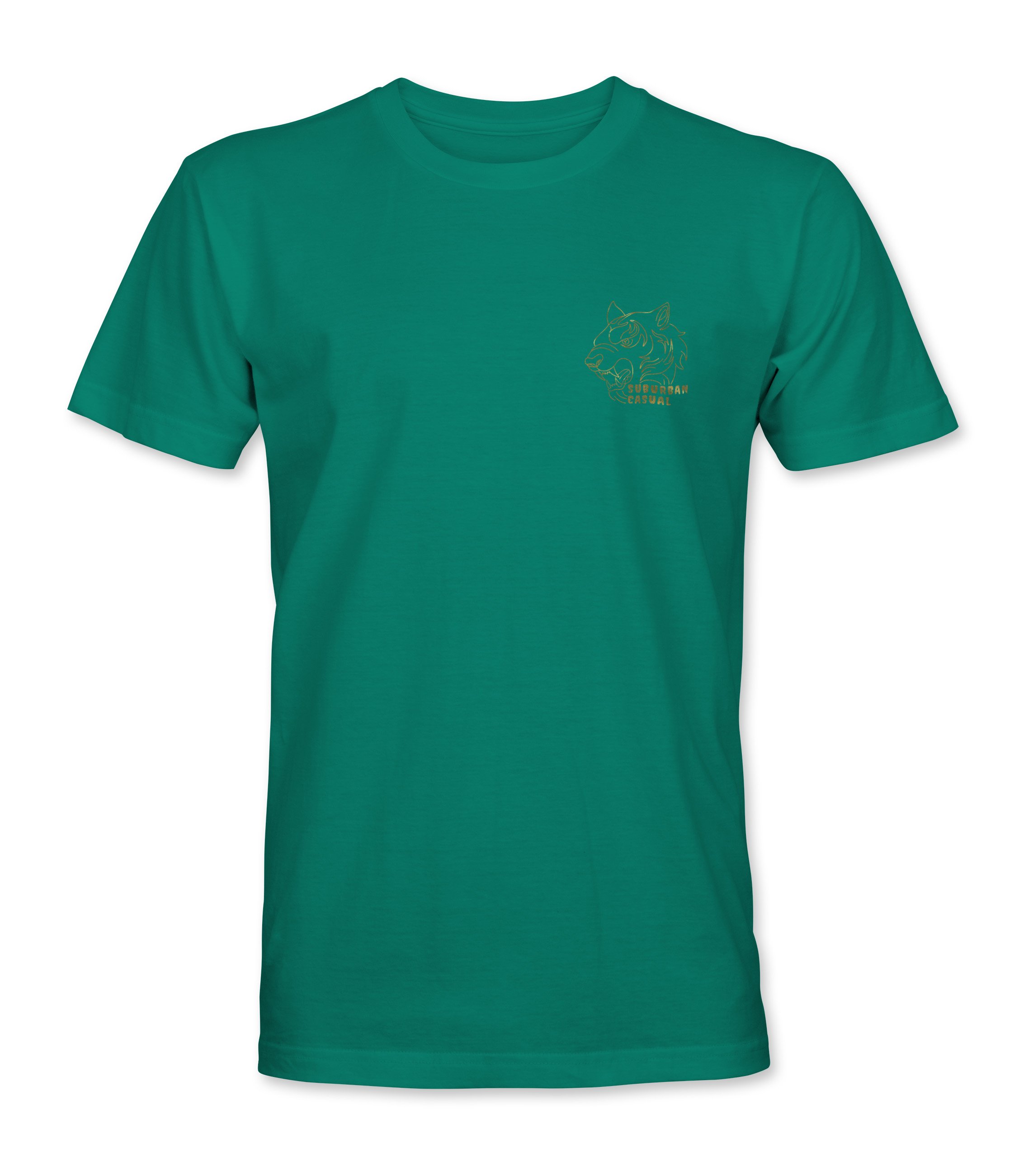 SC Tiger Kelly Green Tee with Metallic Gold Graphic Front.jpg