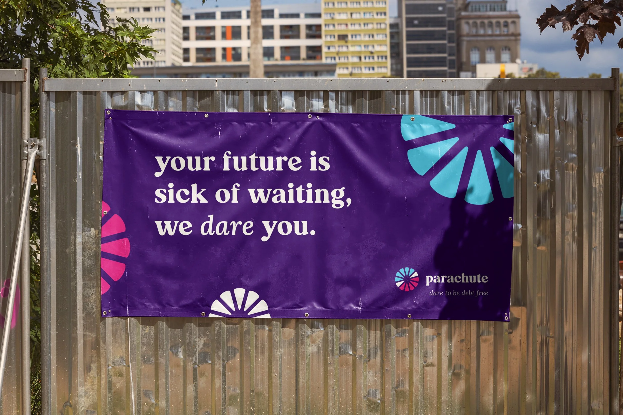 Parachute_BannerOnConstructionFence.jpg