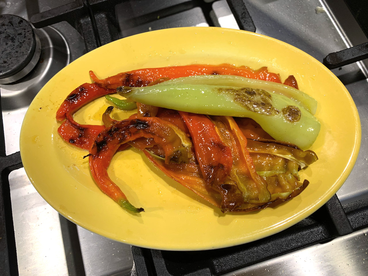 Garden peppers, roasted.
