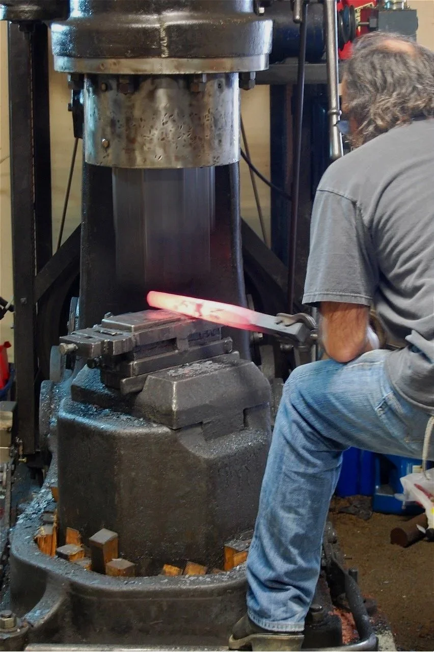 Massive power hammer used to shape thicker material...the sound!...